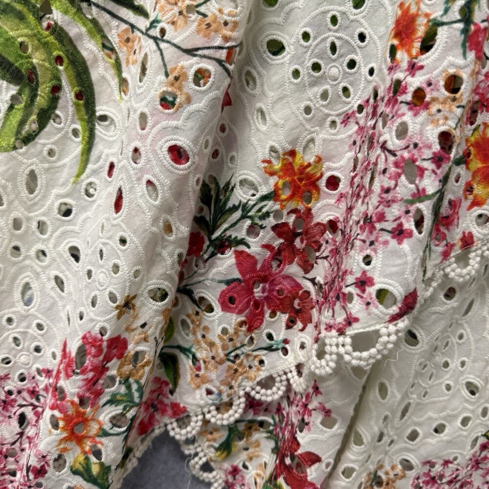 NWT FARM Rio Delicate Forest Scarves Midi in White Floral Eyeler Tank Dress XL - Picture 5 of 16